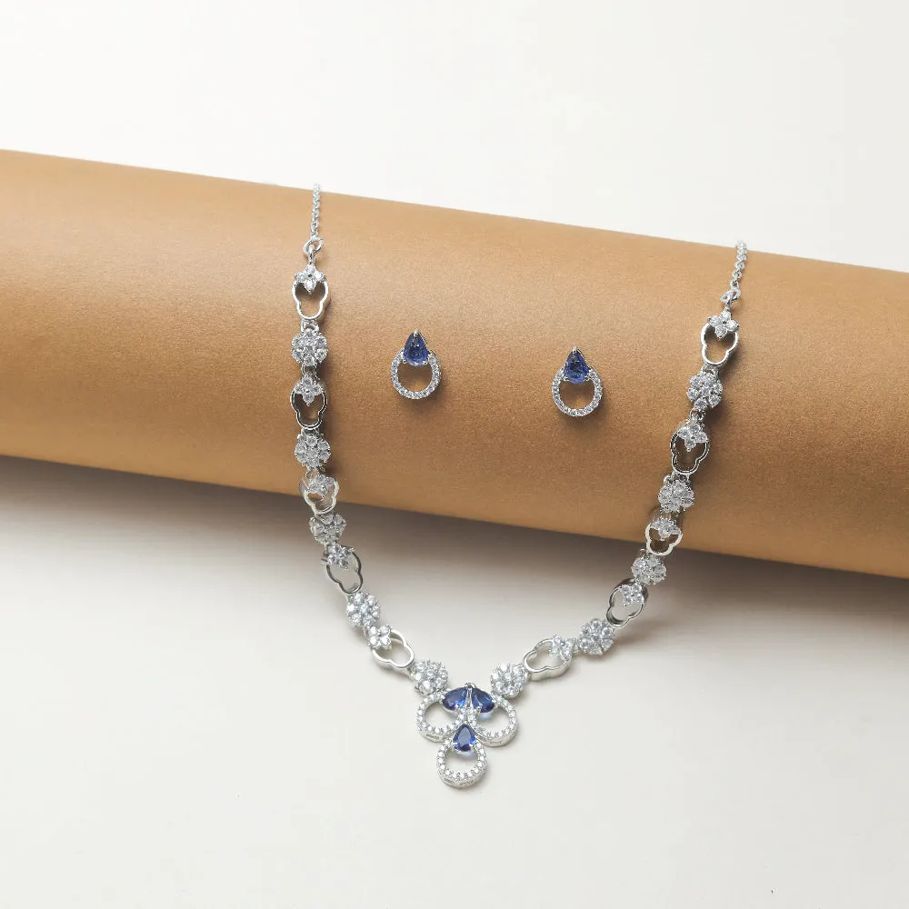 Blue Stone Necklace Set