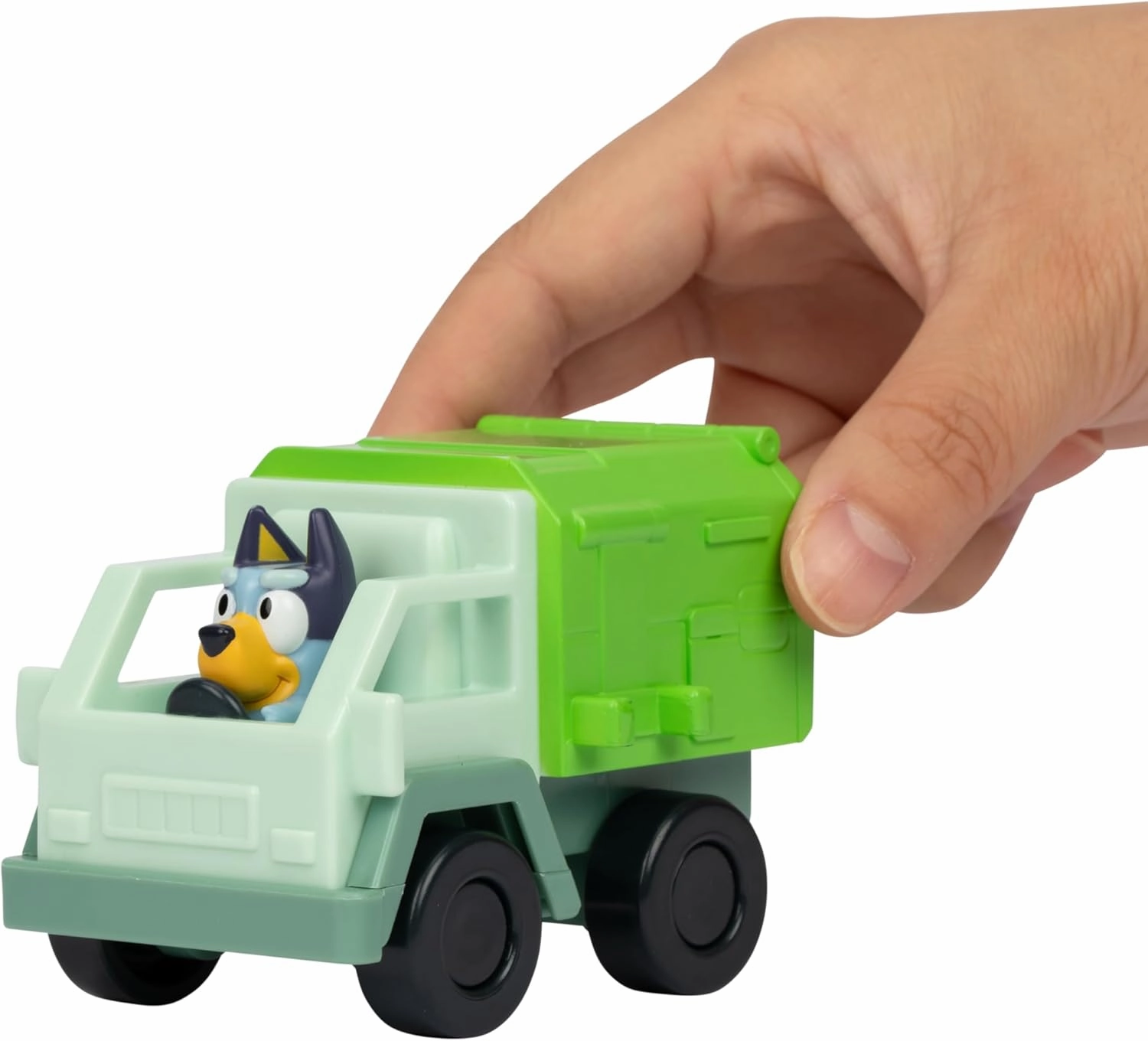 Bluey Vehicle Set – 4-Pack Includes Garbage Truck, Convertible, Family Car & Firetruck, Official Toys for Kids Ages 3 