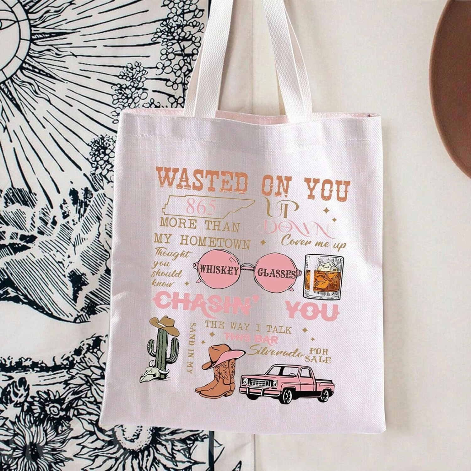 BLUPARK Singer Inspired Tote Westerns gift Western Country Music Shoulder Bag Western Bullhead Tote Singer Merch Singer Gift