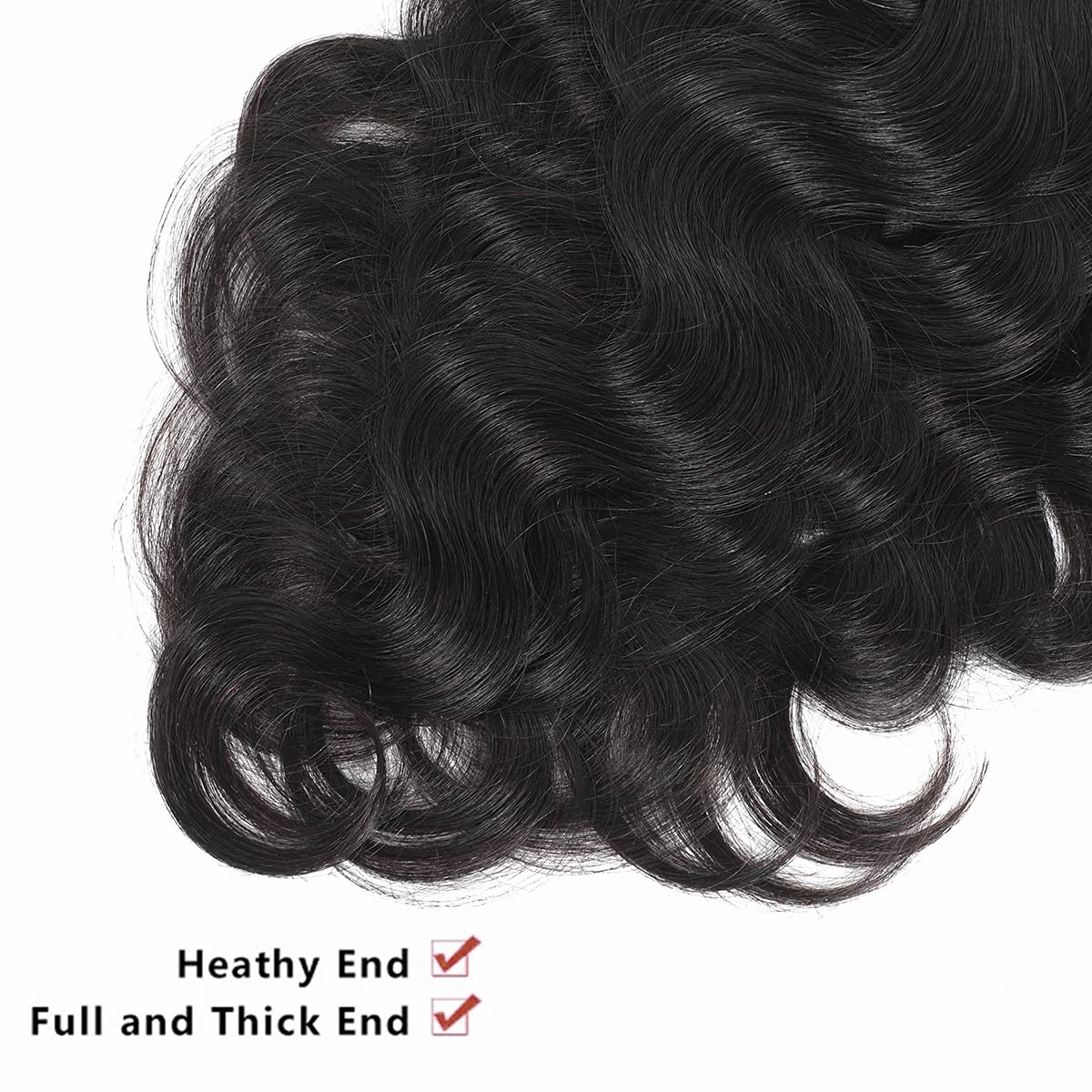 Body Wavy Clip In Human Hair Extensions 7pcs 100% Real Human Hair Body Wave Wigs With Double Strong Weft Clip In Hair 7Pieces #1b Natural Color 125 gram Include 16 Clips Soft and Easy to Wear 22 Inch