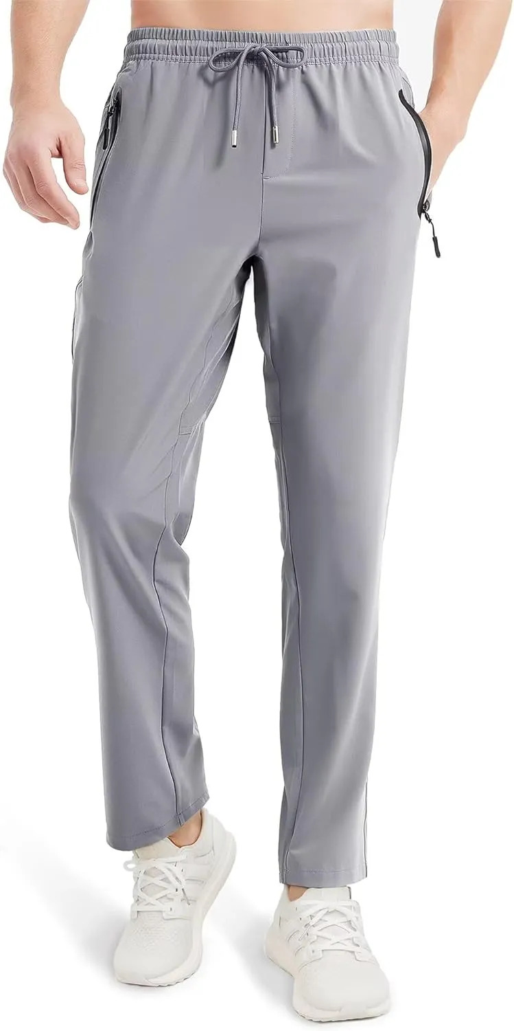 Boladeci Men's Joggers Lightweight Quick Dry Casual Athletic Hiking Pants Sweatpants with Pockets Elastic Waist
