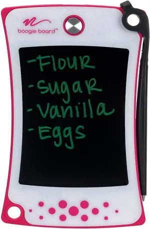Boogie Board Jot Pocket Writing Tablet - Includes Small 4.5 inch LCD Writing Tablet, Instant Erase, Stylus Pen and Built-in Kickstand, Pink