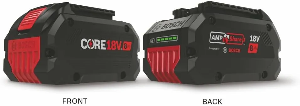 Bosch GBA18V80-2PK 18V CORE18V® Lithium-Ion 8 Ah High Power Battery, 2-Pack