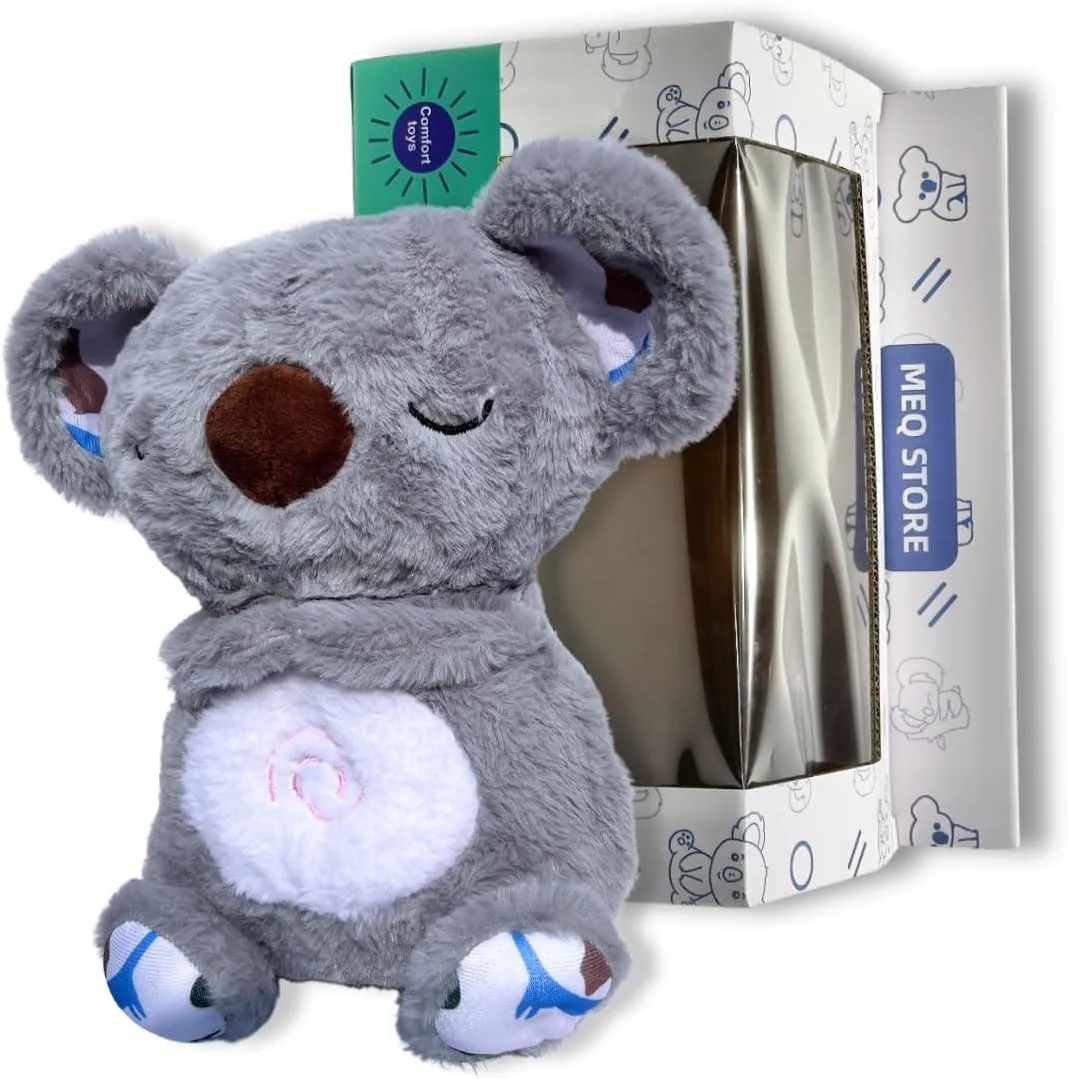 Breathing Stuffed Animal, Soft & Silent Stuffed Toy for Crib, Stuffed Koala for Anxiety Relief & Baby Sleep - 4 Modes for All Ages  3 - Easy to Cuddle Koala Plush for Better Sleep