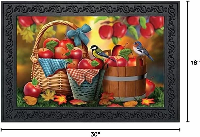 Briarwood Lane Harvest Apple Basket Fall Doormat