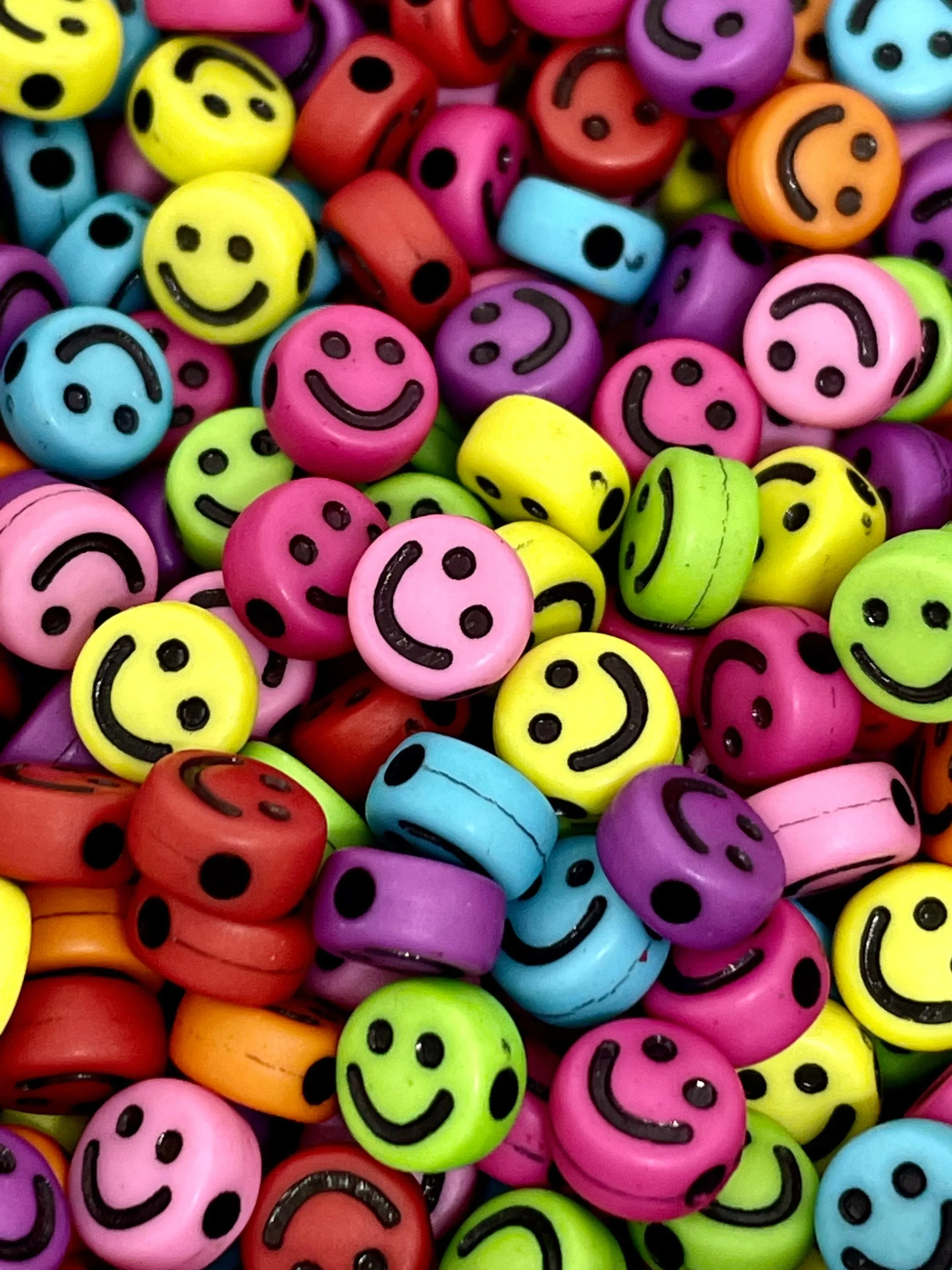 Bright Smiley Face Bead Kit, Smiley Face Bead for Bracelet, Emoji Beads for Bracelet, Smiley Face Bead Set, Happy Face Beads for Necklace