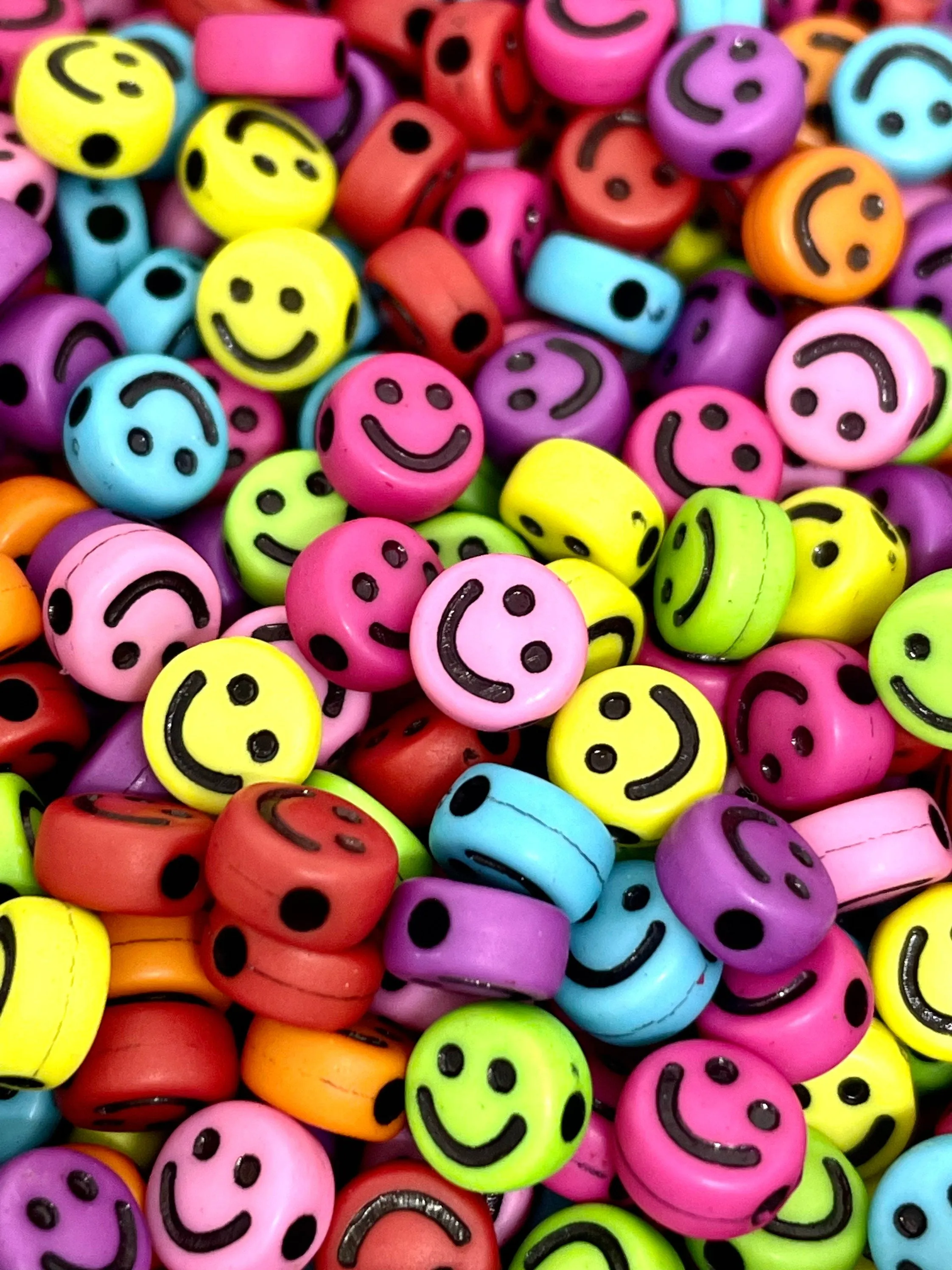 Bright Smiley Face Bead Kit, Smiley Face Bead for Bracelet, Emoji Beads for Bracelet, Smiley Face Bead Set, Happy Face Beads for Necklace