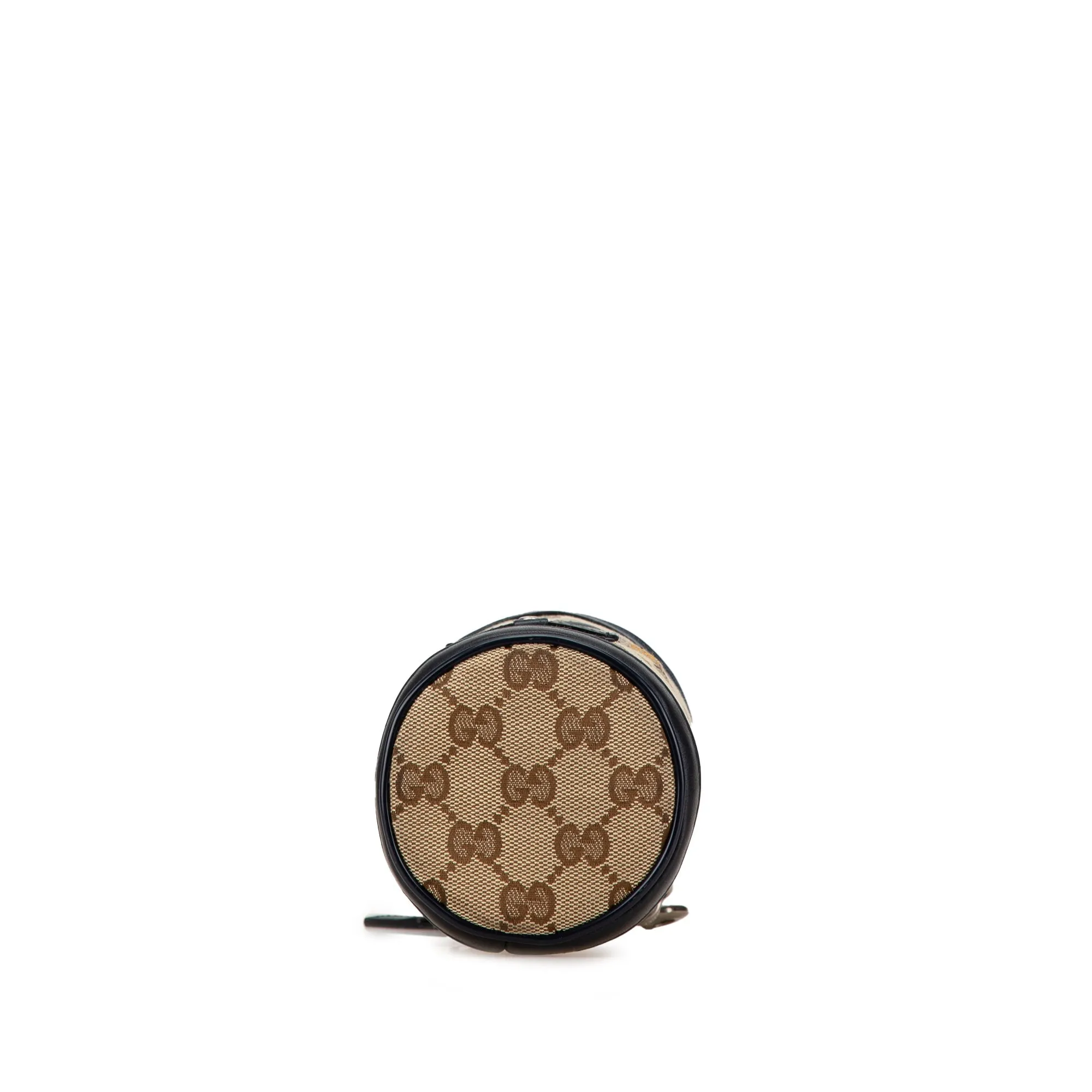 Brown Gucci GG Canvas Mini Zoo Bird Bottle Holder
