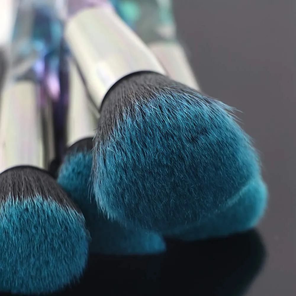 Brush set make up,Makeup Brushes, 10PCs Professional Cosmetic Brush Set Special Shiny Foundation Face Powder Brush Eyeshadows Blending Blush Brushes(Color:Blue)