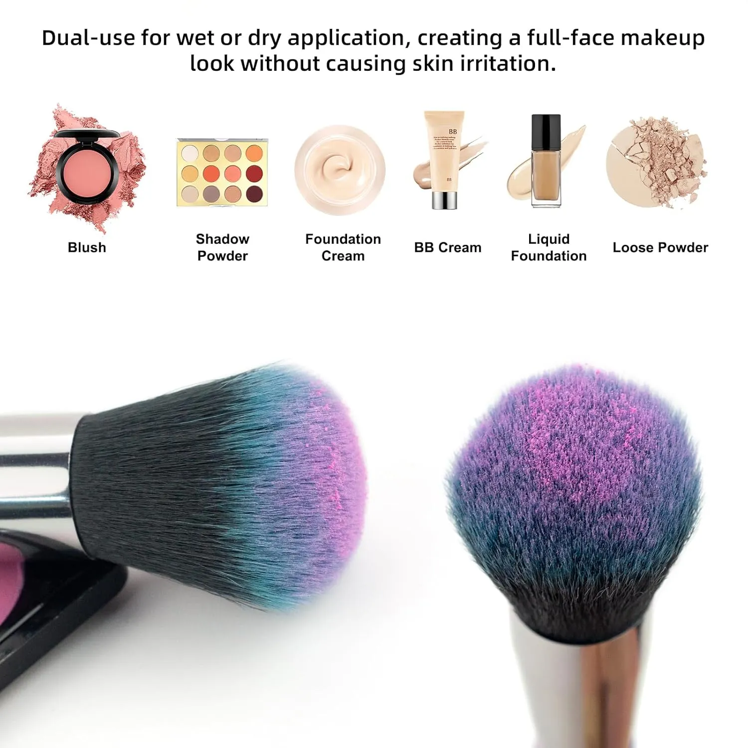 Brush set make up,Makeup Brushes, 10PCs Professional Cosmetic Brush Set Special Shiny Foundation Face Powder Brush Eyeshadows Blending Blush Brushes(Color:Blue)