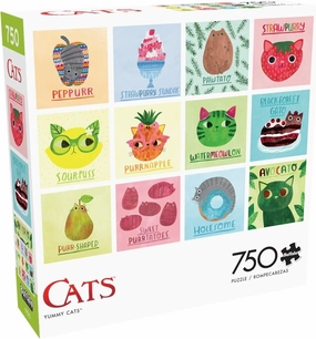 Buffalo Games - Planet Cats - Yummy Cats - 750 Piece Jigsaw Puzzle for Adults -Challenging Puzzle Perfect for Game Nights - Finished Size is 24.00 x 18.00