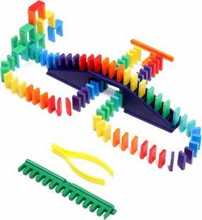 Bulk Dominoes Mini Domino Kit | Dominoes Set, STEM STEAM Small Toys, Family Games for Kids, Kids Toys and Games, Building, Toppling, Chain Reaction Sets (Starter)