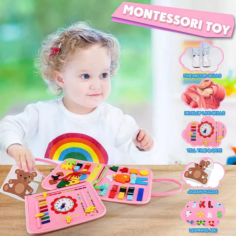 Busy Board Book - Early Child Education | Montessori Toy