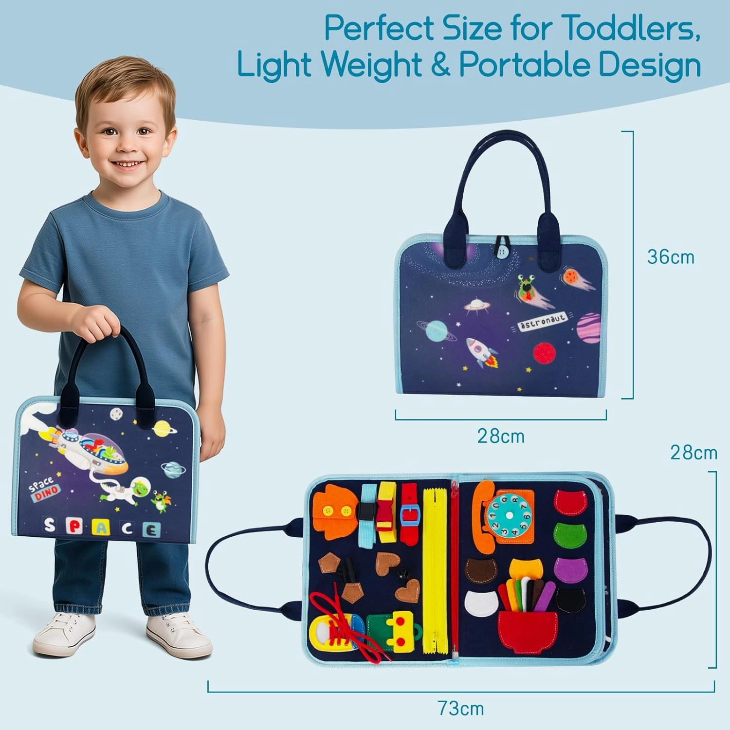 Busy Board Montessori Toys for Boy Girl Birthday Gifts, Busy Book Learning Sensory Easter Toys for Toddlers, Toddler Travel Autism Educational Activities Fine Motor Skills