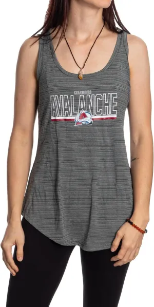 Calhoun NHL Womens Lightweight Sleeveless Loose Fit Workout Racerback Tank Top
