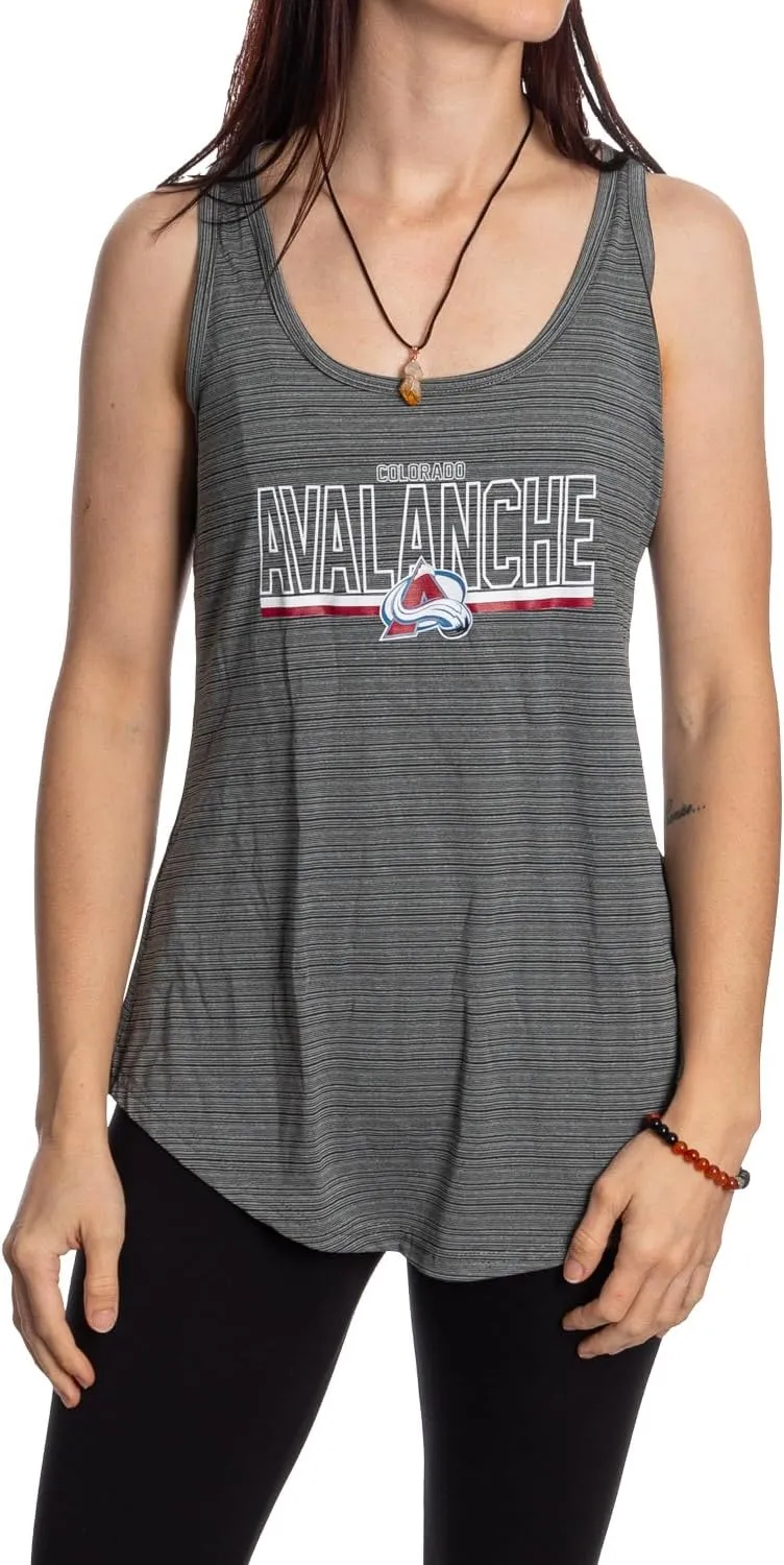 Calhoun NHL Womens Lightweight Sleeveless Loose Fit Workout Racerback Tank Top
