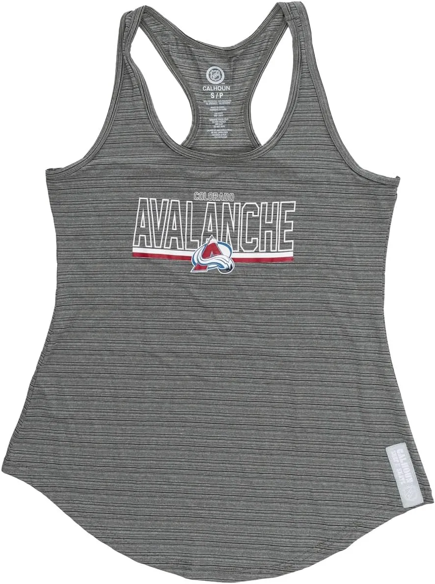 Calhoun NHL Womens Lightweight Sleeveless Loose Fit Workout Racerback Tank Top