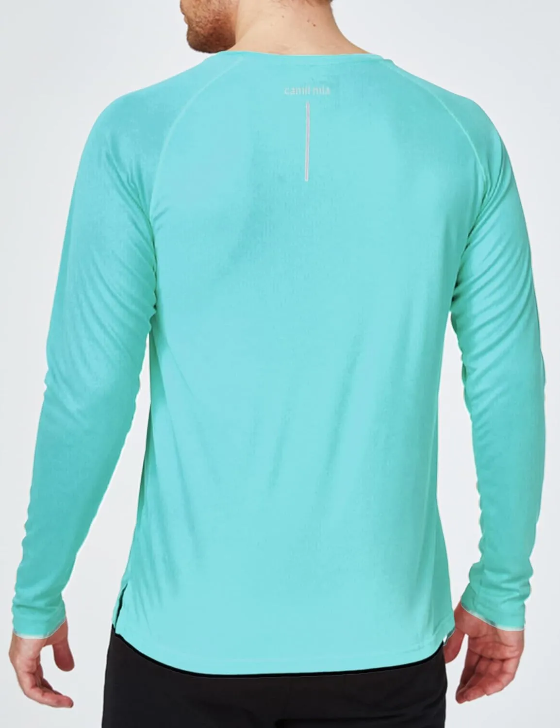 Camii Mia Mens Long Sleeve Sun Protection Shirts, Sun Shirts for Men UPF 50  SPF T-Shirts for Fishing, Running, Hiking