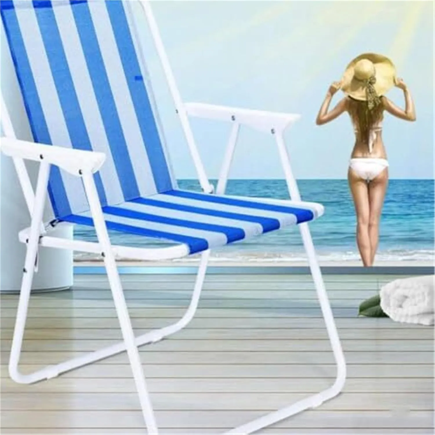 Camping Chair,Folding Camping Chair, Oxford Fabric Portable Folding Fishing Chair Brazilian Chair Leisure Recliner