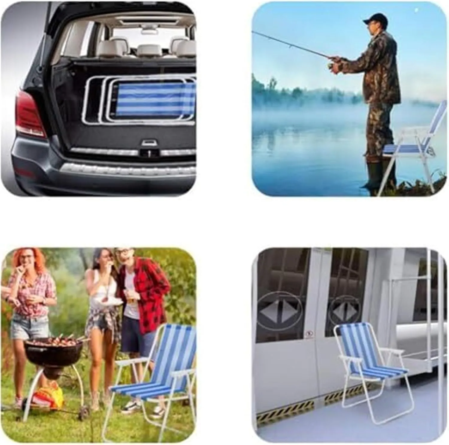 Camping Chair,Folding Camping Chair, Oxford Fabric Portable Folding Fishing Chair Brazilian Chair Leisure Recliner