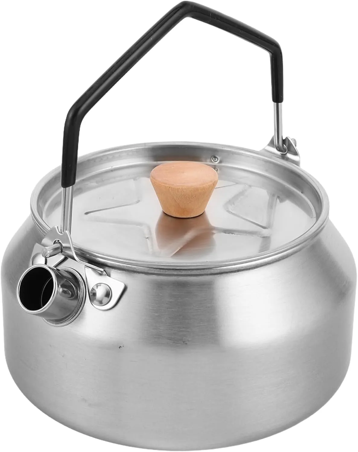 Camping Tea Kettle Stainless Steel Portable Kettle for Hiking Lightweight Outdoor Cooking Scald Handle Easy to Clean for Picnics and Backpacking