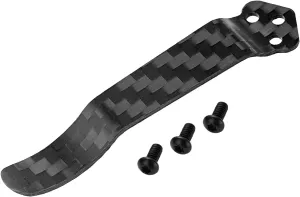 Carbon Fiber Pocket Clip Fits For Benchmade Bugout, Osborne, Bailout, Griptilian, 710, 551, 810, 940, 941, 943, 530, 707, 581 And More, Premium Custom-made Pocket Clip with 3 Pieces Screws, Black
