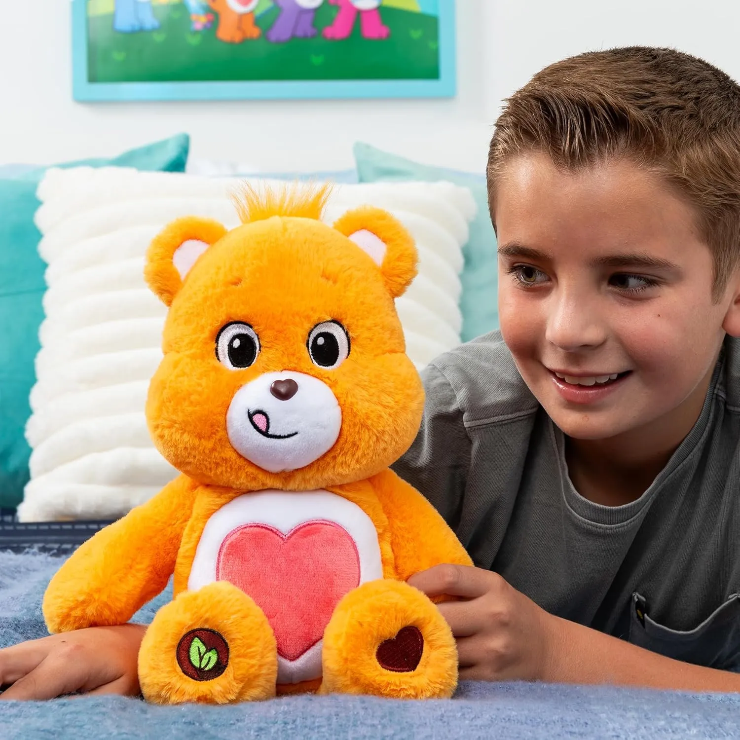 Care Bears 14' Tenderheart Bear Plushie - Medium Size - Orange Plush for Ages 4  – Perfect Stuffed Animal Holiday, Birthday Gift, Super Soft and Cuddly – For Girls and Boys, Collectors
