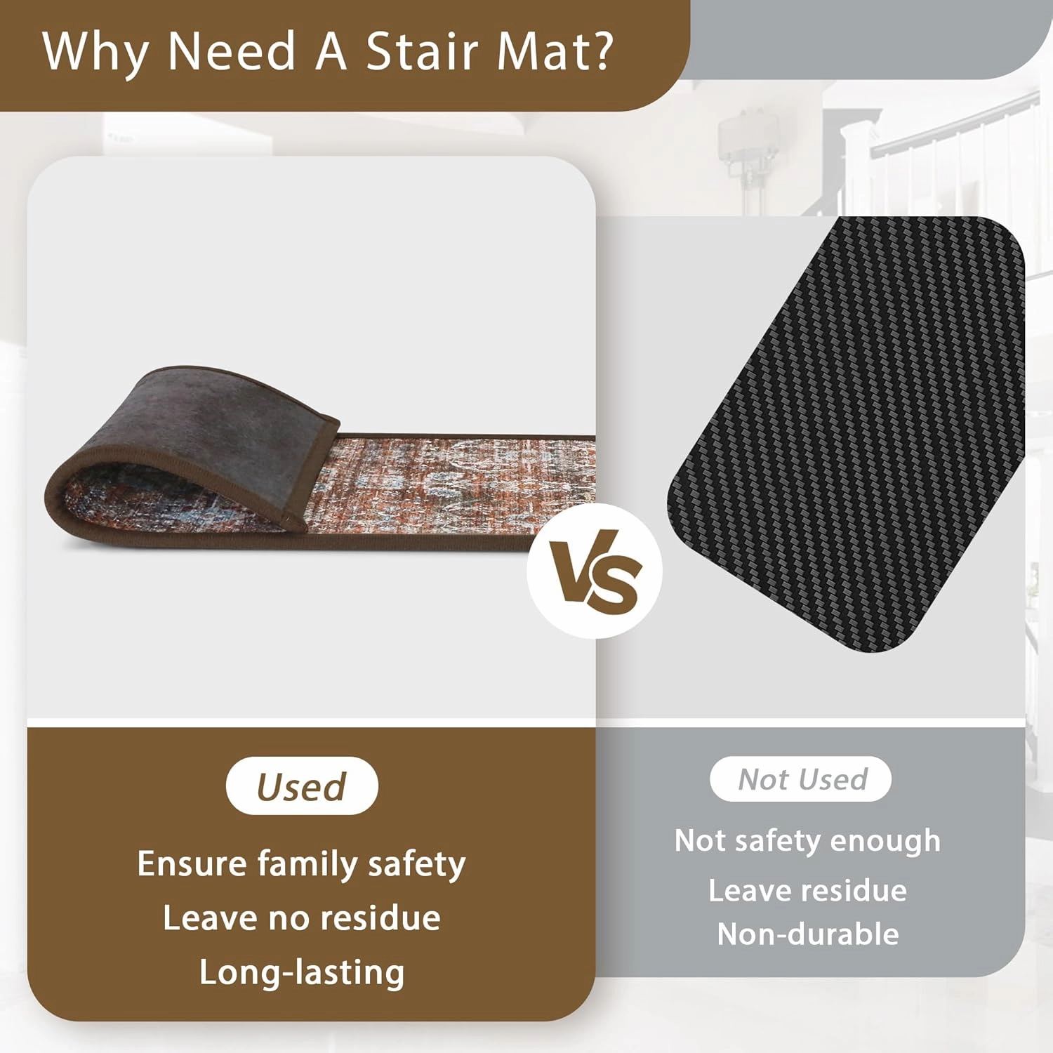 Carpet Stair Treads Non Slip 15PCS, 8" X 30" Edging Stair Runner for Wooden Steps Indoor, Resistant Stair Rug with Reusable TPE Adhesive Backing, Residue Free Mat for Elders, Pets, Terracotta