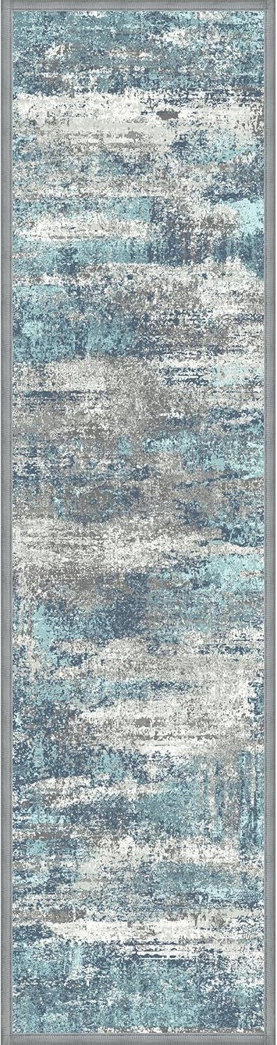 Carpet Stair Treads Non Slip 15PCS, 8" X 30" Edging Stair Runner for Wooden Steps Indoor, Resistant Stair Rugs with Reusable TPE Adhesive Backing, Residue Free Mat for Kids, Elders, Pets, Teal
