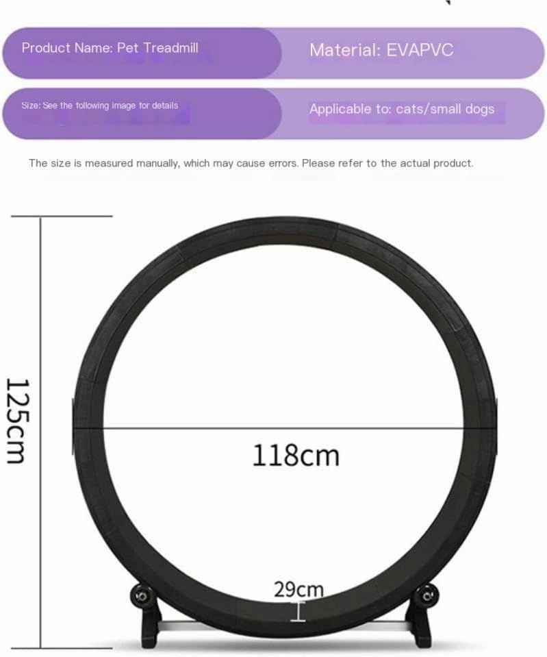 Cat Running Wheel Cat Treadmill for Fitness and Weight Loss, Cat Roller for Grinding Claws, Silent Pet Treadmill for Cats, Cat Toys Cat Exercise Wheel