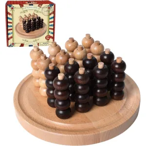 Challenge your mind with Gothink's 3D 4 Rows - Handcrafted Birch Wood Board Game for 2 Players, Perfect for Kids and Adults