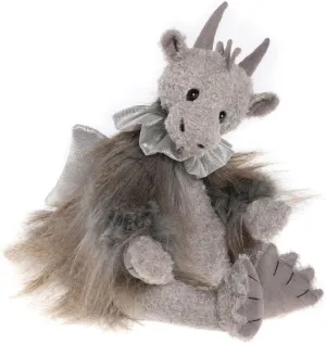 Charlie Bears 2023 | Shadow Night Collectable Teddy Bear Grey Dragon Plush Handmade Soft