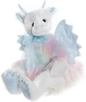 Charlie Bears 2024 - Kenna | Dragon Teddy Bear - Fully Jointed | Collectable Cuddly White Magical Soft Toy Gift
