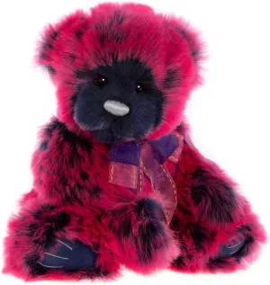 Charlie Bears - Mardi Gras | 2024 Secret Collection, Labyrinth Collection, Plush Teddy Bear, Magenta, Fully Jointed, Collectable, Cuddly, Soft Toy, Gift, Handmade