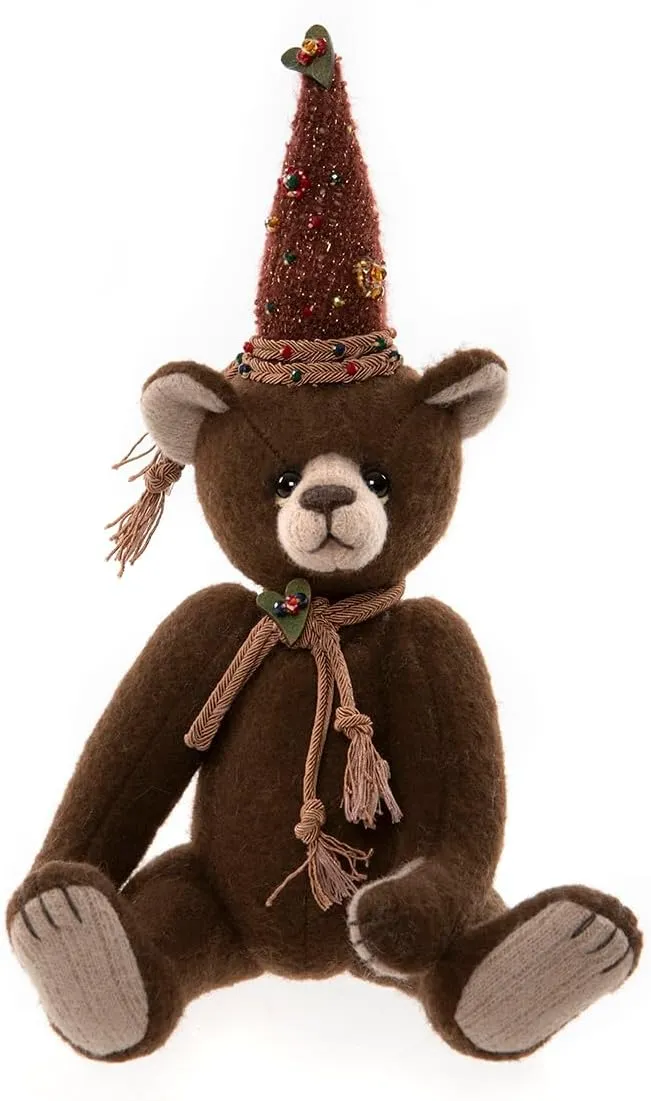 Charlie Bears Sniggle Traditional Teddy Bear Soft Plush with Hat