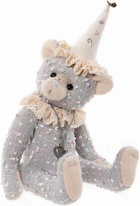 Charlie Bears – Serendipity | 2023 Blue Plush and Cream Teddy Bear Hat and Charm Detailing Collectable Stuffed Animal