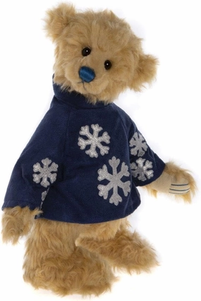Charlie Bears Silent Night Stuffed Teddy Bear Fully Jointed Collectable Plush Snowflake Sweater