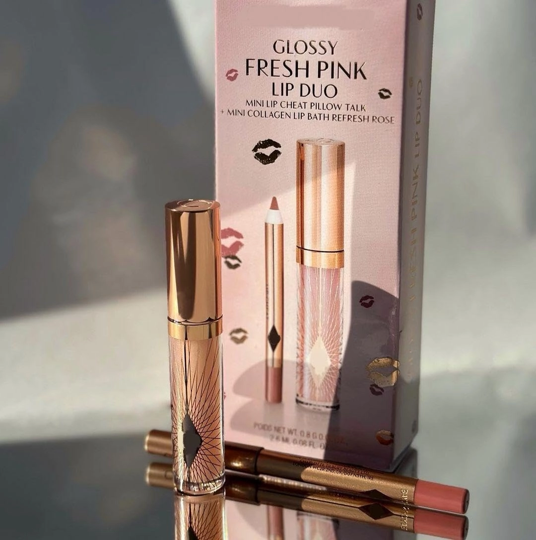 CHARLOTTE’S GLOSSY LIP DUO FRESH PINK