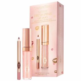 CHARLOTTE TILBURY Mini Glossy Pink Lip Gloss   Lip Liner Set - Fresh Pink