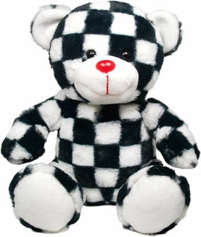 Checkered Teddy Bear Stuffed Animal; Ultra Soft and Cuddly Plush Toy for Kids 3 Years Old to Adults; Child-Safe Embroidered Eyes adds a Unique Aesthetic; (9" Tall)