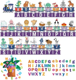 CHEFAN Tree Letter and 27 PCS Felt Alphabet Train Toys