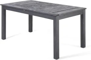 Christopher Knight Home 305357 Eric Outdoor Expandable Acacia Wood Dining Table, Dark Gray Finish