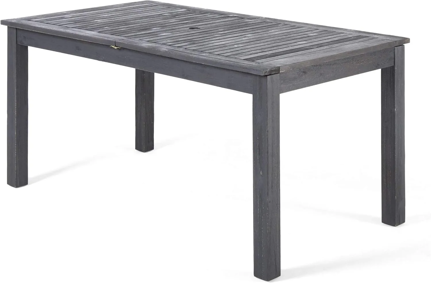 Christopher Knight Home 305357 Eric Outdoor Expandable Acacia Wood Dining Table, Dark Gray Finish