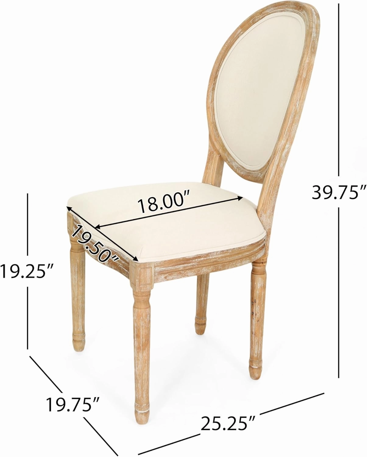 Christopher Knight Home Reed Upholstered Farmhouse Dining Chairs, Blue, White, and Beige (Set of 2)