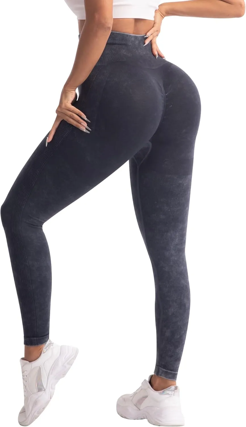 CHRLEISURE 3 Piece Workout Leggings Sets for Women, Gym Scrunch Butt Butt Lifting Seamless Leggings