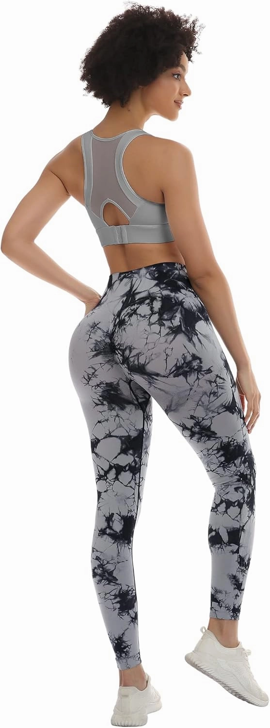CHRLEISURE 3 Piece Workout Leggings Sets for Women, Gym Scrunch Butt Butt Lifting Seamless Leggings