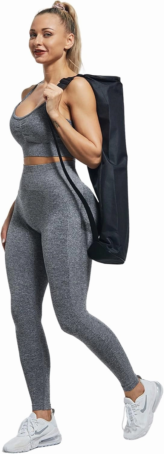 CHRLEISURE 3 Piece Workout Leggings Sets for Women, Gym Scrunch Butt Butt Lifting Seamless Leggings