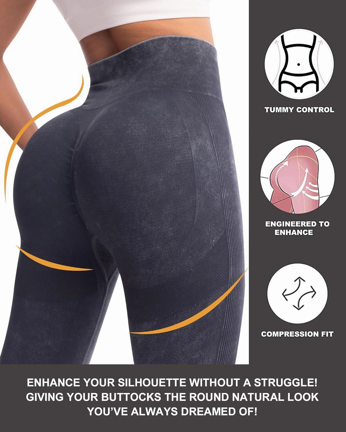 CHRLEISURE 3 Piece Workout Leggings Sets for Women, Gym Scrunch Butt Butt Lifting Seamless Leggings