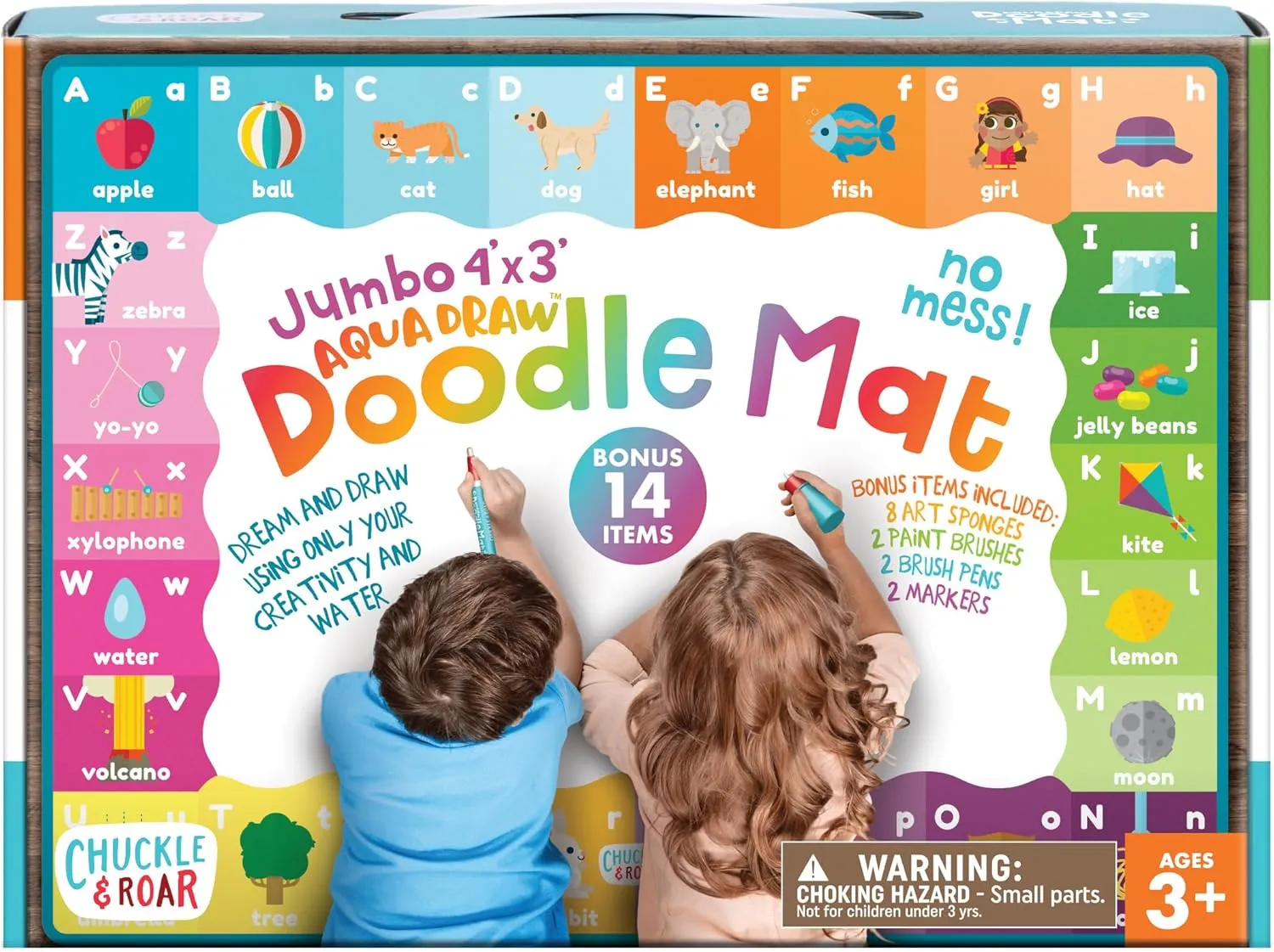 Chuckle & Roar - Doodle Mat - Water Color Fun - Mess Free Arts and Crafts - Great for Toddlers