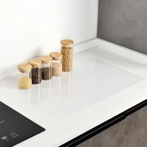 Clear Silicone Mat for Kitchen Counter, Large Silicone Countertop Protector, Nonskid Heat Resistant Desk Saver Pad, Multipurpose Mat, Placemat